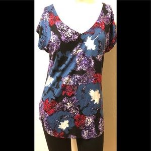 Lush Floral Tee Cut-out Back